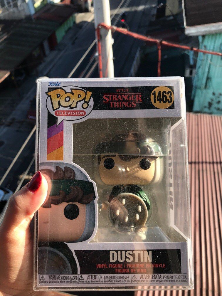 Stranger Things Dustin Funko Pop (Category: Designer & Blind Box Toys) located in Manila. Submitted by im_tiffany (Listing ID 1288701647, Image 1). Description: Dustin from stranger things funko pop condition 9/10 with protector .