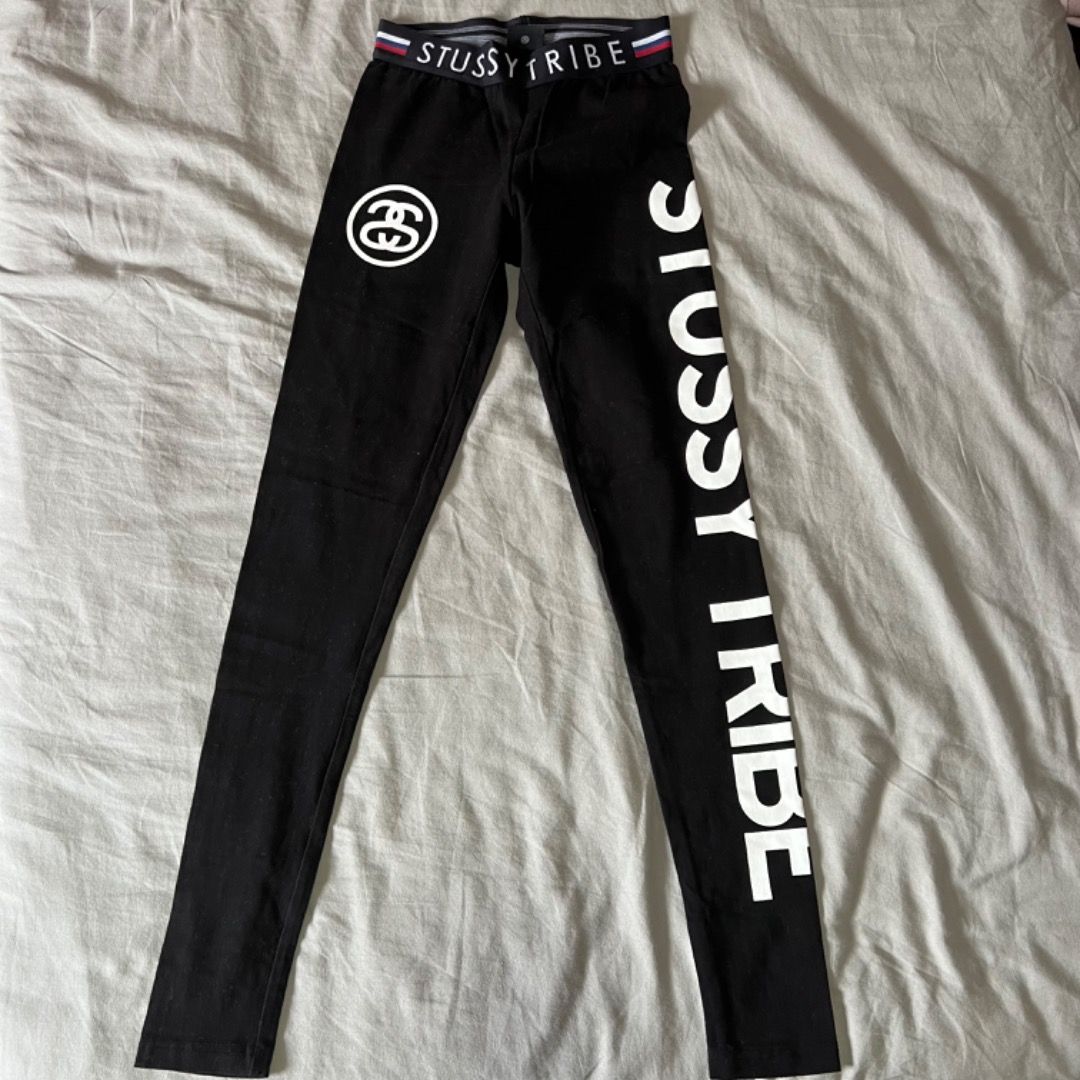 STUSSY TRIBE BLACK LEGGINGS SIZE 6 XS