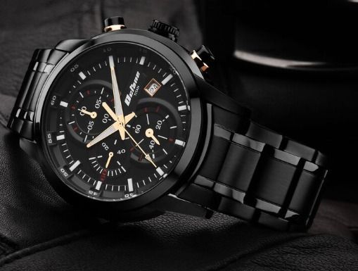 Titan Octane Black Dial Chronograph Watch for Men 90086KM05