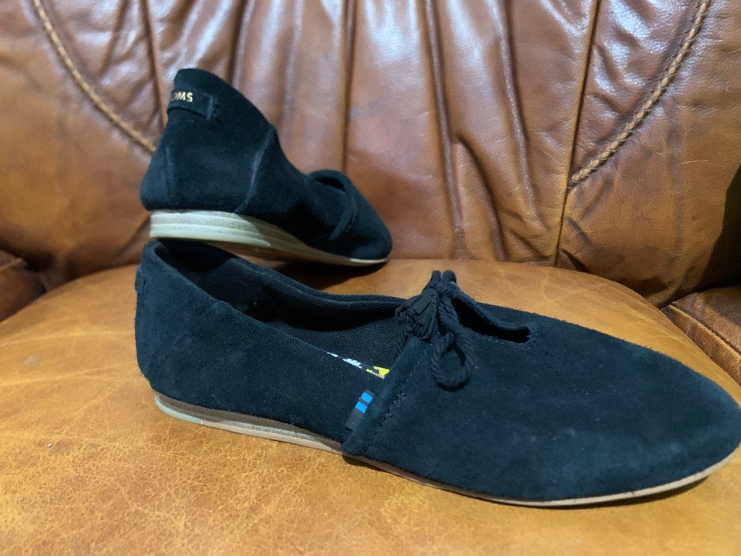 Toms Kelli Suede Flat Women s Fashion Footwear Sandals on Carousell