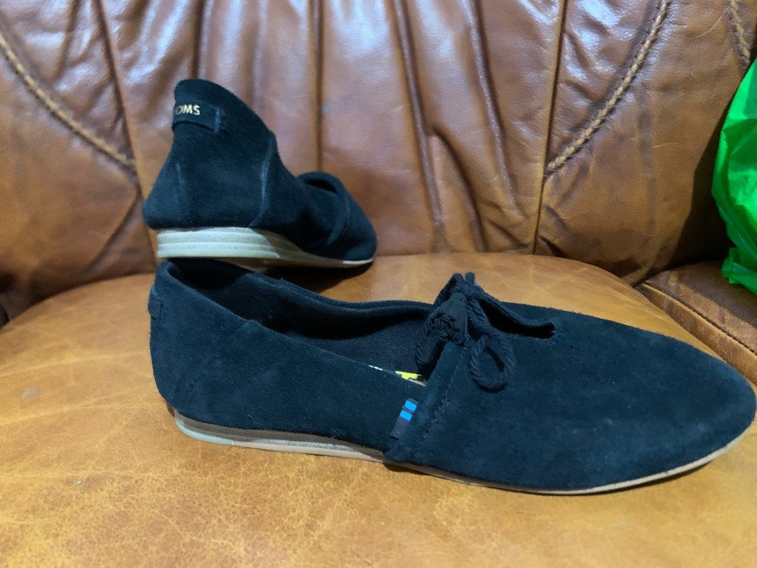 Toms black suede kelli cheap