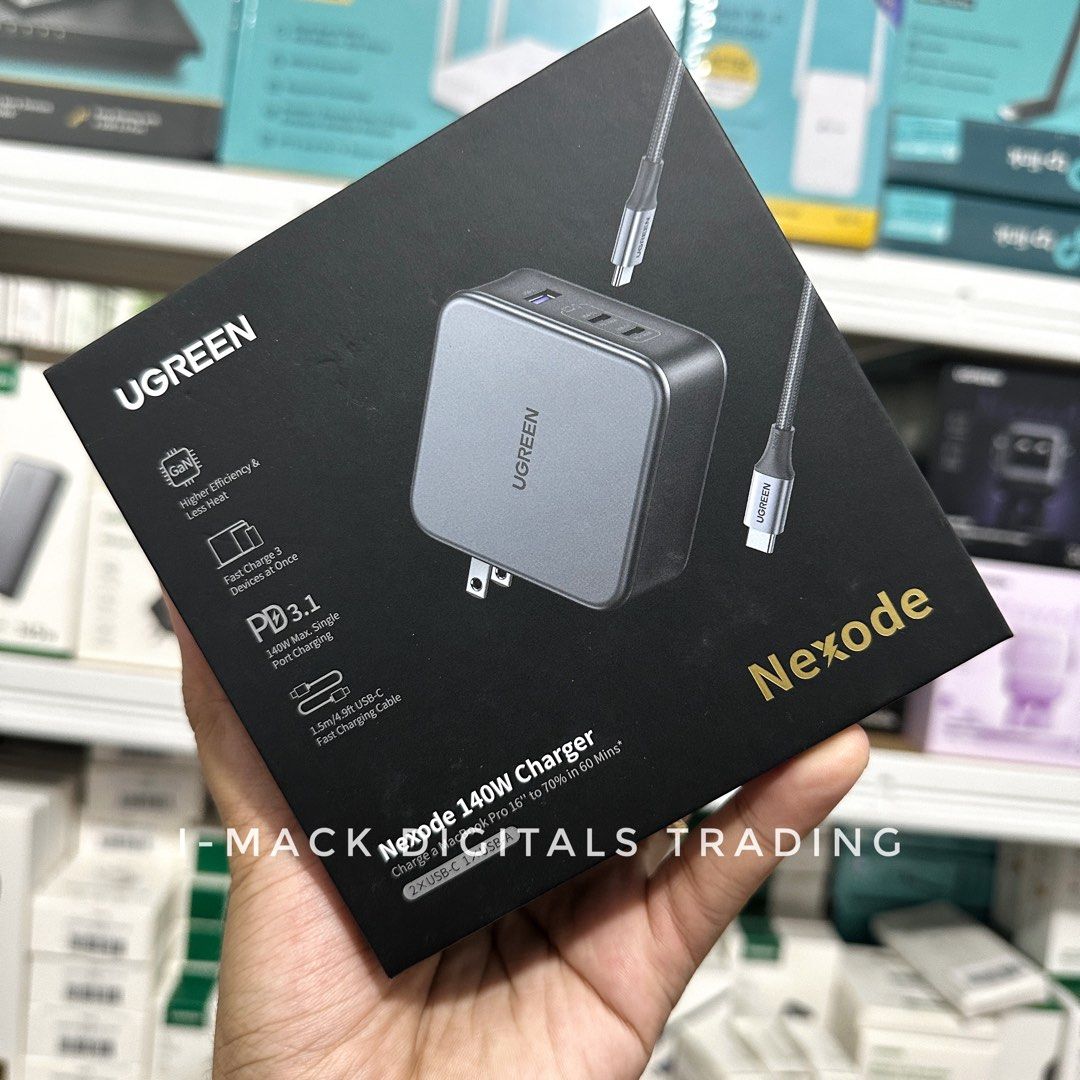 UGREEN 140W MULTI PORT USBC TYPE C ADAPTER NEXODE (Category: Chargers) located in Manila. Submitted by imackdigitalstrading (Listing ID 1288529402, Image 3). Description: .