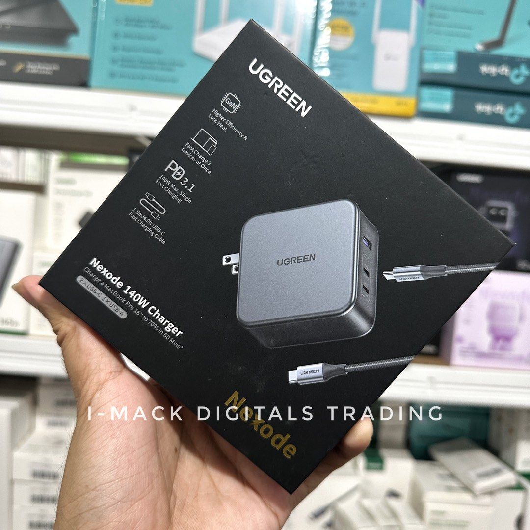 UGREEN 140W MULTI PORT USBC TYPE C ADAPTER NEXODE (Category: Chargers) located in Manila. Submitted by imackdigitalstrading (Listing ID 1288529402, Image 2). Description: .
