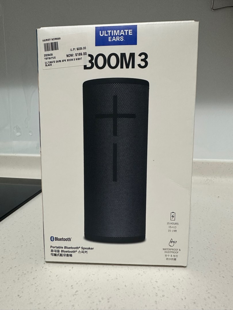 Ultimate Ears BOOM 3 Wireless Bluetooth Speaker Audio Soundbars
