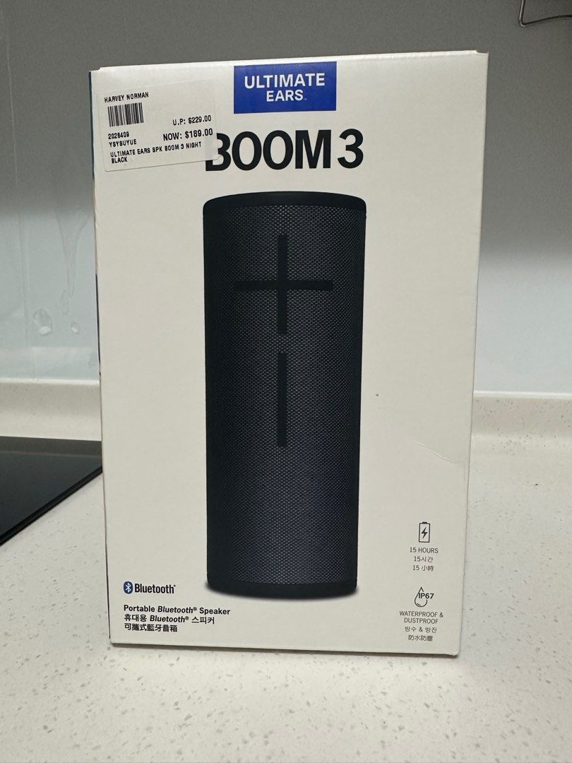 Ultimate Ears BOOM 3 Wireless Bluetooth Speaker Audio Soundbars