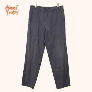 UNIQLO Grey Cotton Linen Pants (Preloved) Large