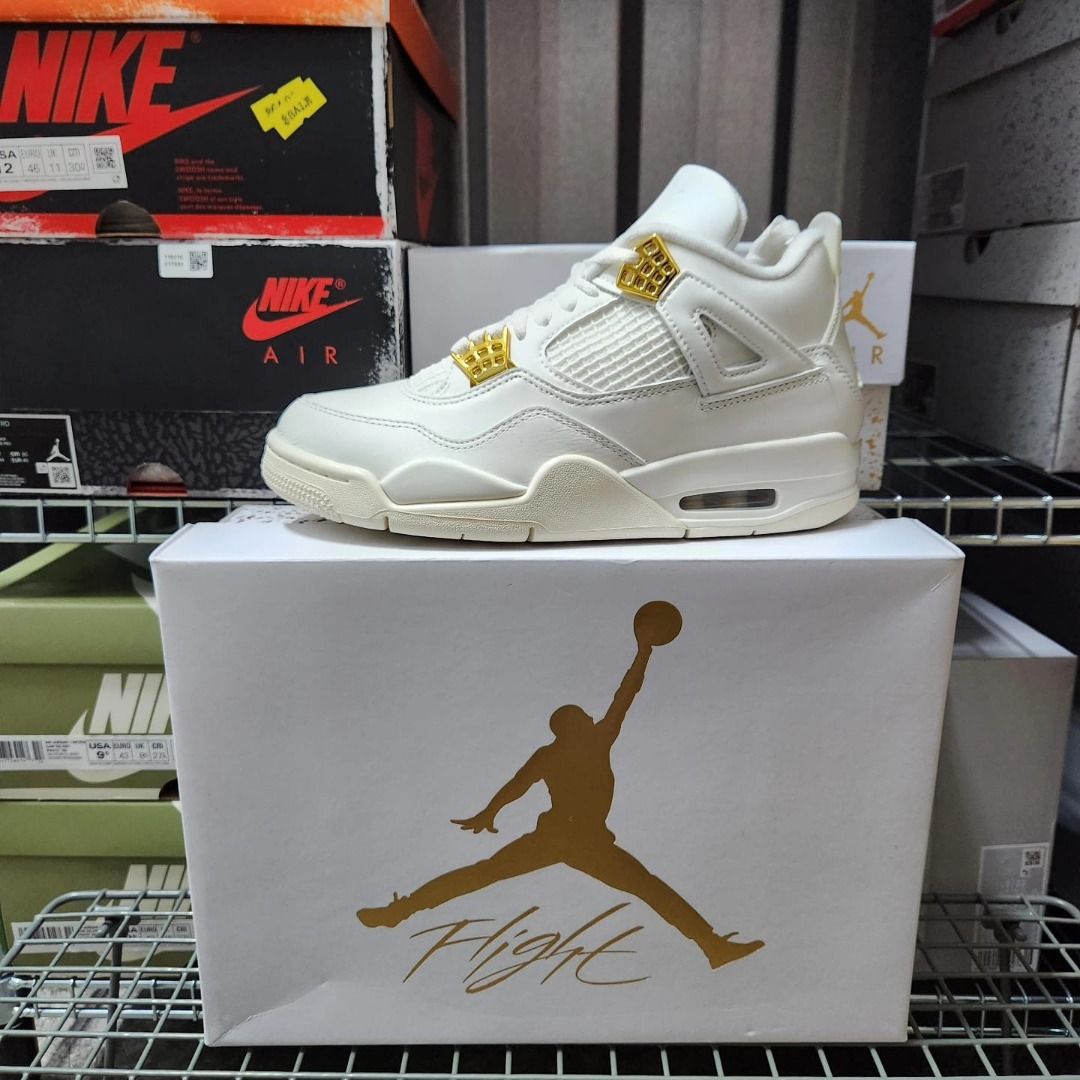 Gold jordan 4s cheap