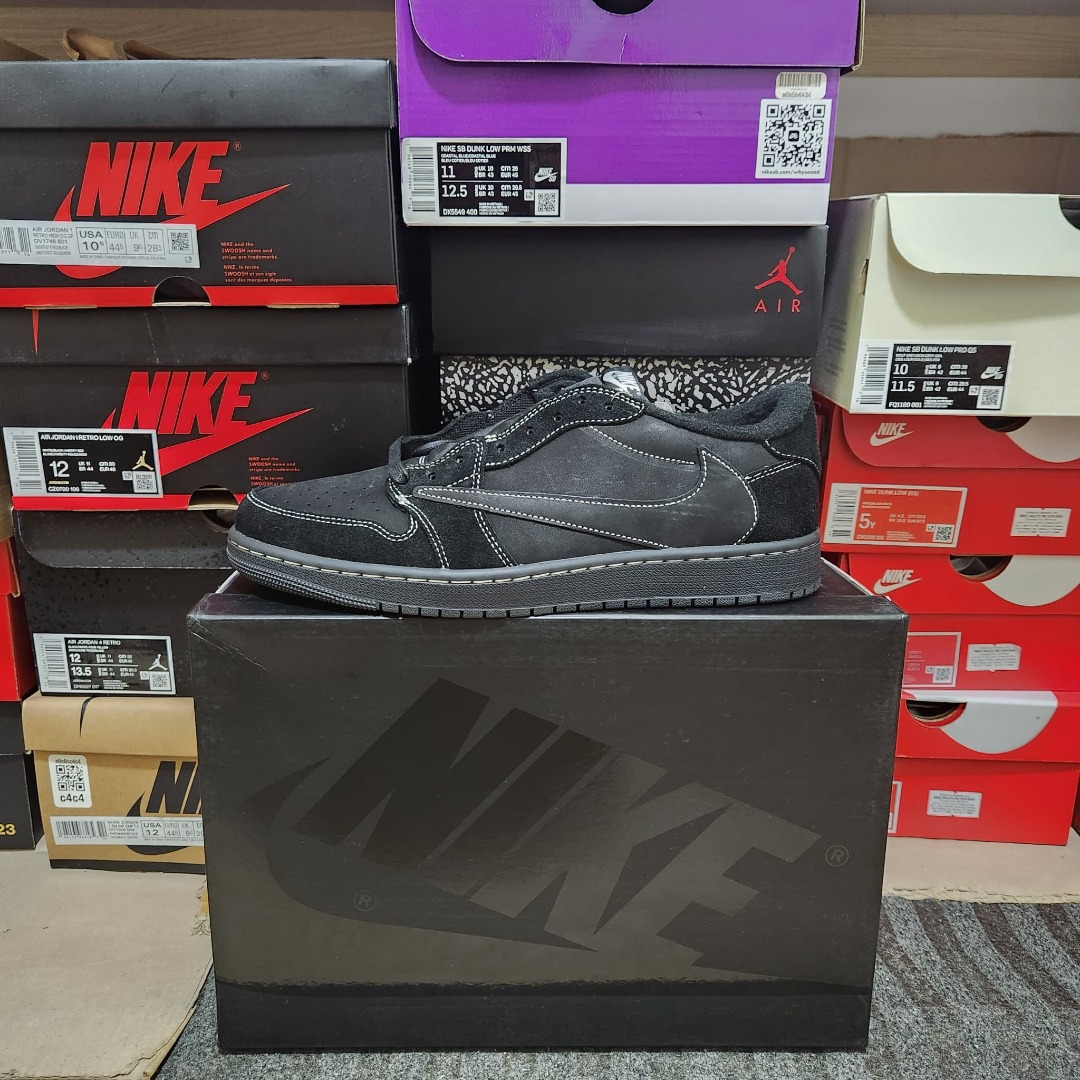 US 8] Jordan 1 Low Travis Scott Black Phantom DM7866-001, Men's ...