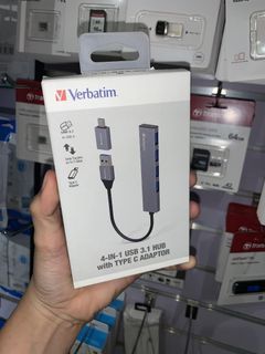 USB-A  Hub with Type-C Adaptor USB 3.1 66627	
Verbatim 4 in 1 4x 

821.00