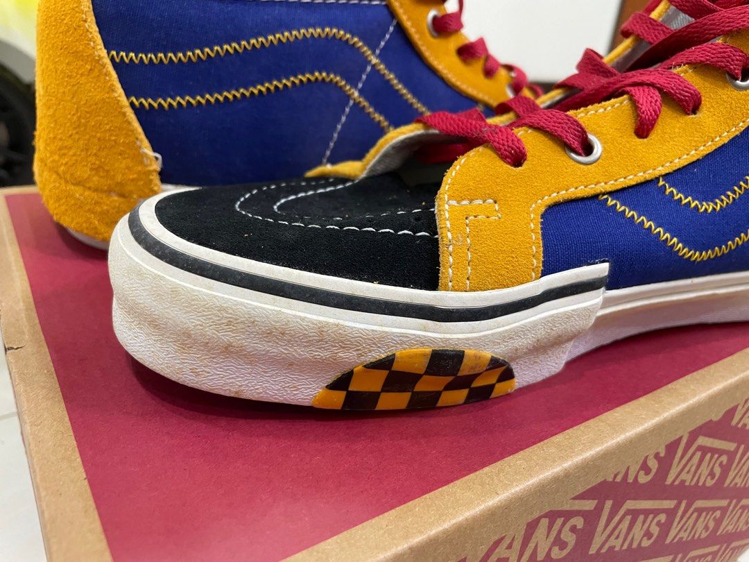 Red black clearance yellow vans