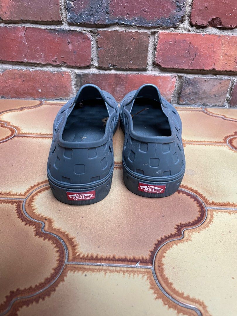 Mens grey discount vans slip on