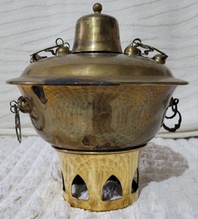Vintage Chinese Brass Hotpot