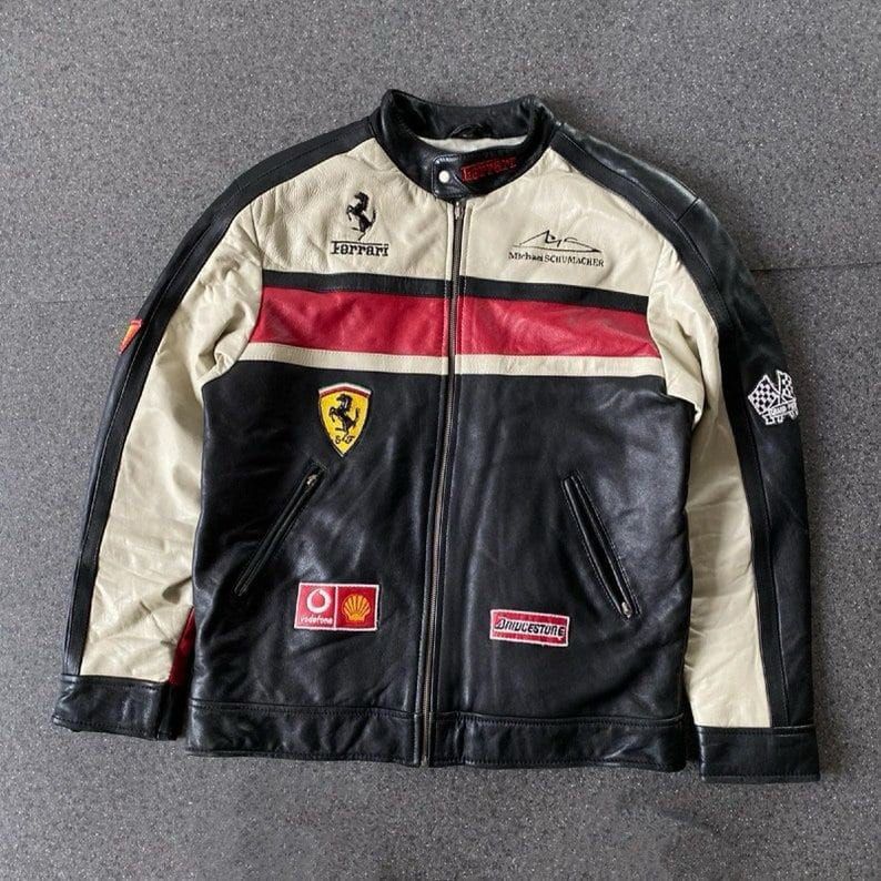Bv leather jacket ferrari hot sale