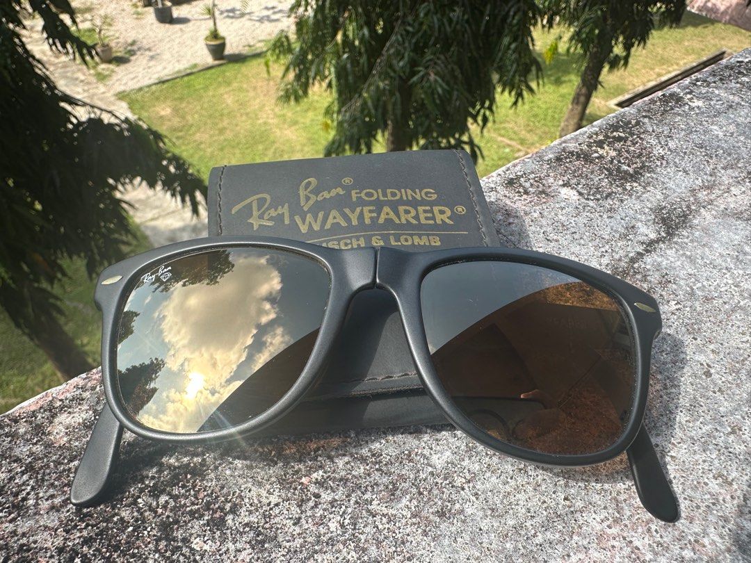 VINTAGE RAYBAN WAYFARER FOLDING II Men s Fashion Watches Accessories Sunglasses Eyewear on Carousell