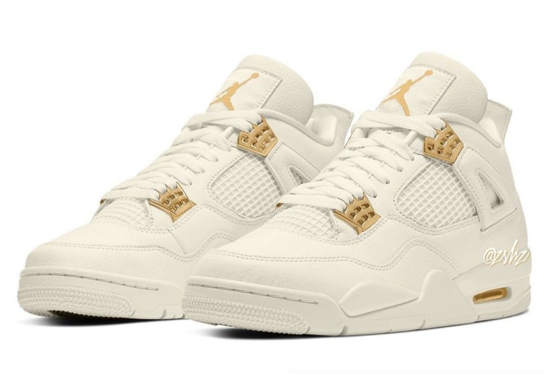 Gold deals 4s jordans