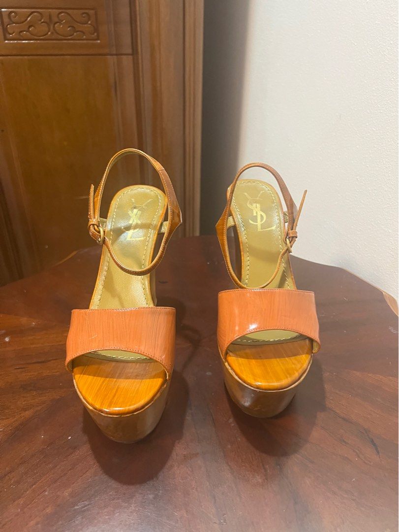 Gold ysl sandals shop