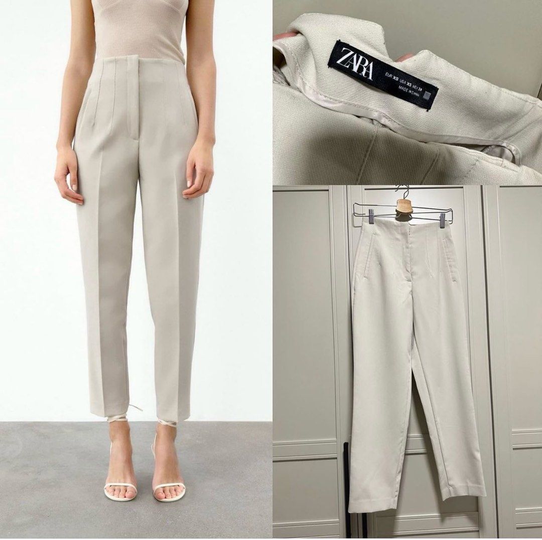 Zara High Waisted Pants, Women's Fashion, Bottoms, Other Bottoms on  Carousell