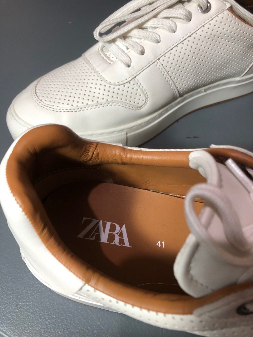 Zara micro perforated plimsolls outlet