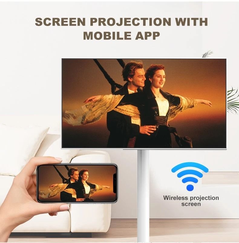 22 Inch Floor Stand Smart TV Android Touch Screen Vertical & Landscape ...
