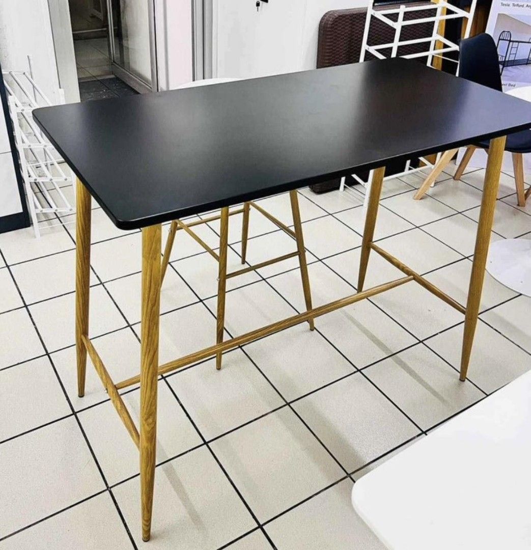 4 SEATER NORDIC BAR TABLE AND CHAIRS SET (Category: Tables & Sets) located in Makati City. Submitted by gineth24 (Listing ID 1288737366, Image 3). Description: Nordic Bar Set SALE Mdf Laminate Top, Metal Legs Table 120x60x97.5cm 4,500 Bar Chair 83x63x50cm 2,500 each *4 Seater Set 12,000 PM for faster transaction -kf.