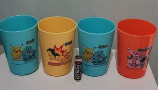 4pcs Pokemon Plastic Cups