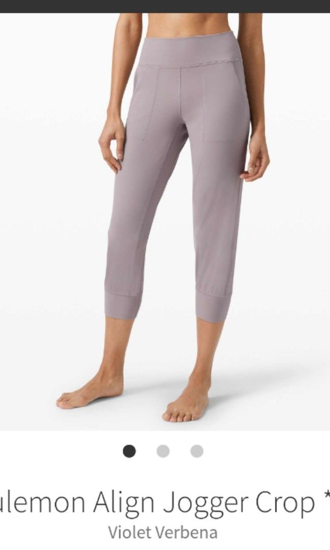 8 lululemon align jogger crop violet verbana Women s Fashion Activewear on Carousell