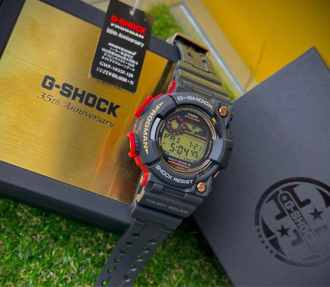 Authentic Jdm Japan Set Casio G Shock 35th Anniversary x Magma Ocean frogman collaboration GWF 1035F 1JR gwf 1035f 1jr gwf1035 casio gshock Frogman