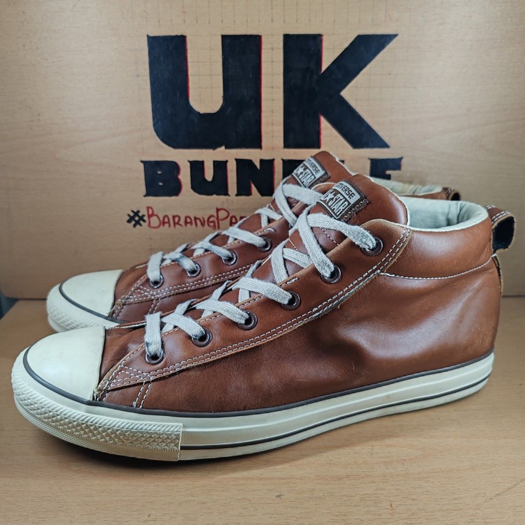Converse street mid leather brown top