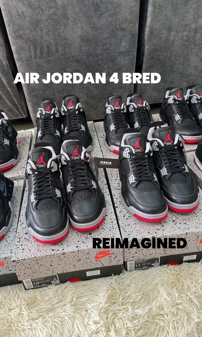 READY STOCK AIR JORDAN 4 BRED REIMAGINED