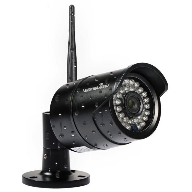 SG LOCAL STOCK 1805 Wansview IP Camera Outdoor 720P WiFi Wireless IP Security Bullet Camera IP66 Waterproof with Night Vision W3 Black