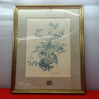 *AC14 Framed 15"x18.5" Vintage flower photograph UK for 575