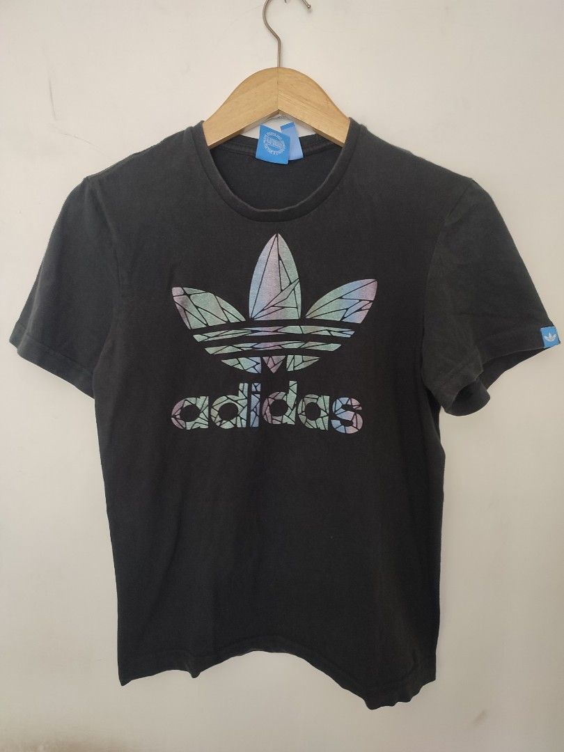 Adidas trifoil tshirt kaos adidas bunga holograpic original