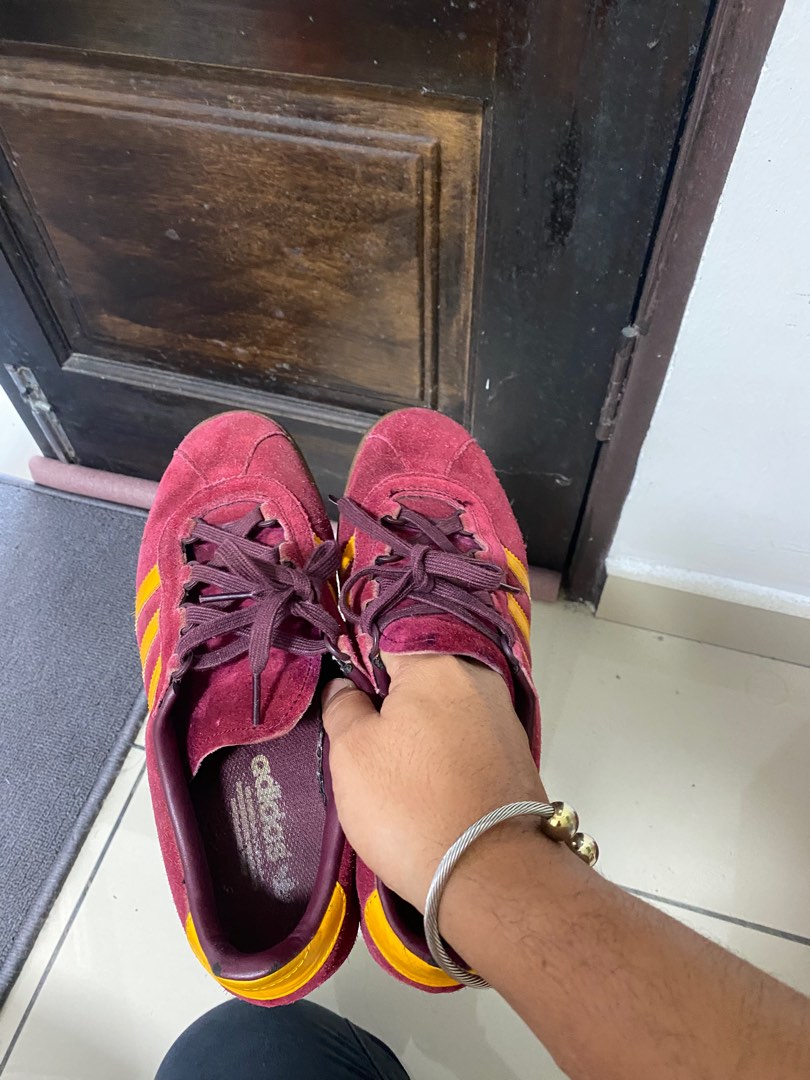 Adidas trimm hot sale star burgundy
