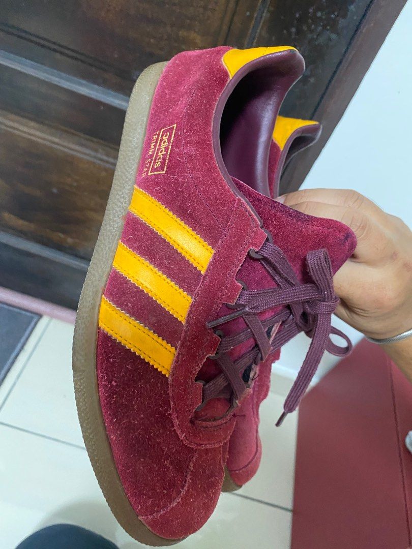 Adidas trimm star burgundy hot sale