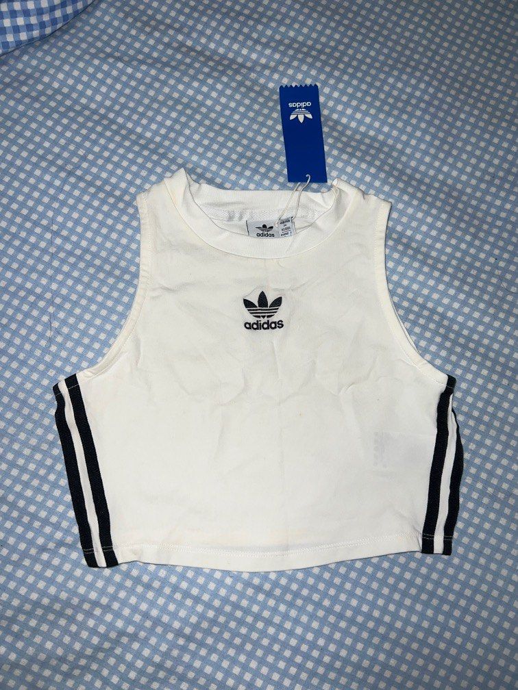White cheap adidas tops