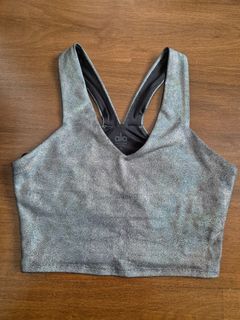Alo XS Togetherness Sports bra in Eclipse Heather