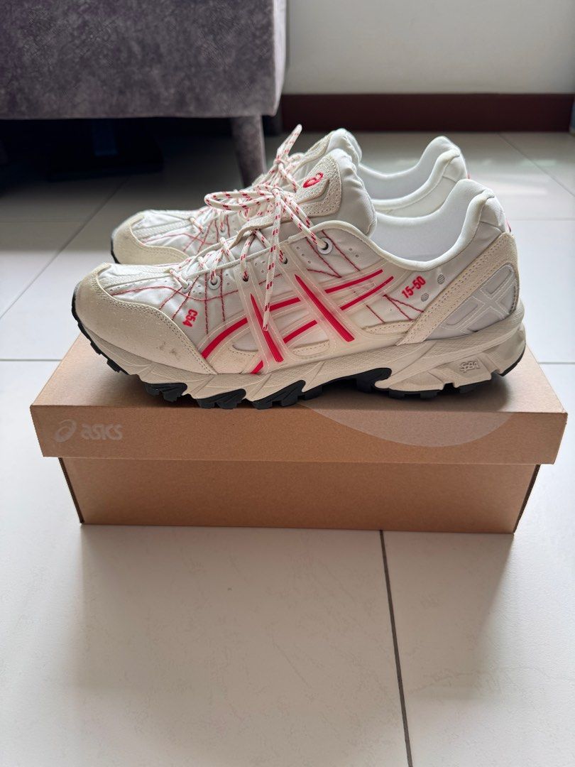 Asics Gel-Sonoma 15-50 US9.5/UK8.5/EU43.5 (Category: Sneakers) located in Singapore. Submitted by qhqhqh (Listing ID 1288771004, Image 1). Description: Asics Gel-Sonom 15-50 Color: white / cayenne Condition: wore once (9.9/10) Price: $150 .