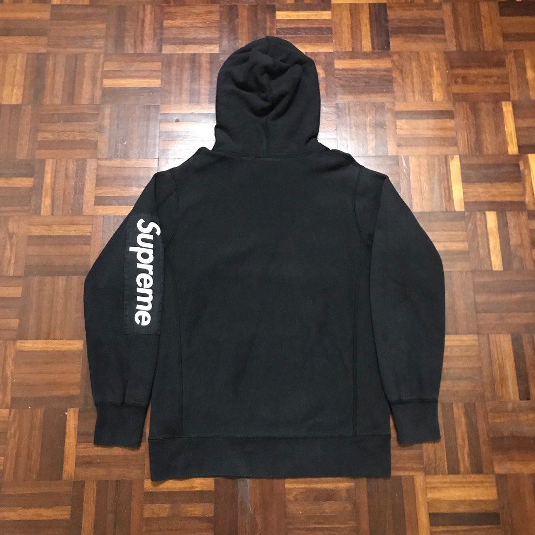 Authentic Supreme Sleeve Patch Logo Hoodie FW17 Men s Fashion