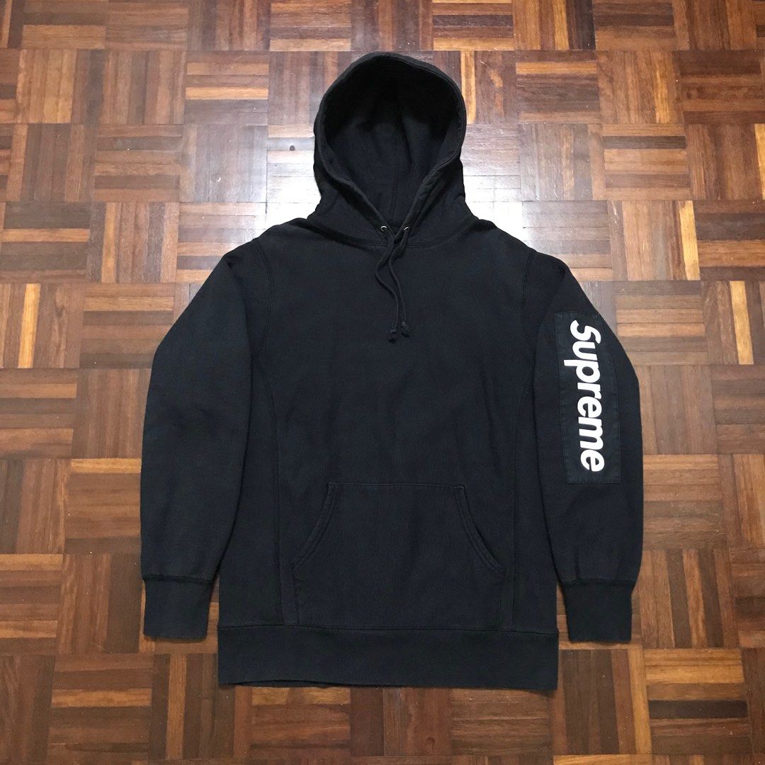 Black top supreme hoodie