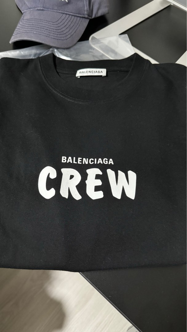 Balenciaga crew tee, Men's Fashion, Tops & Sets, Tshirts & Polo Shirts on  Carousell