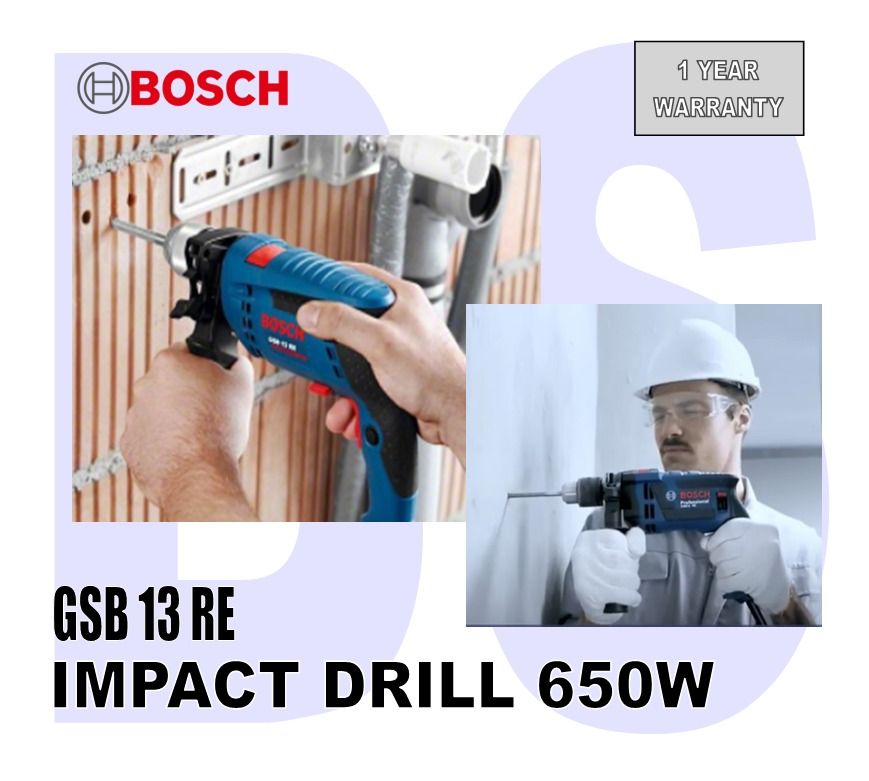 Bosch Impact Drill GSB 13RE Professional 650W powerful concrete drill for home use DIY drill. includes 100pcs tools set. HOME DRILL BTO DRILL