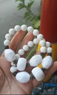Beautiful white rosary bracelet