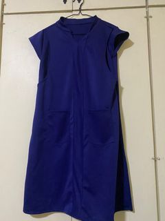 Blue maternity dress / nursing dress