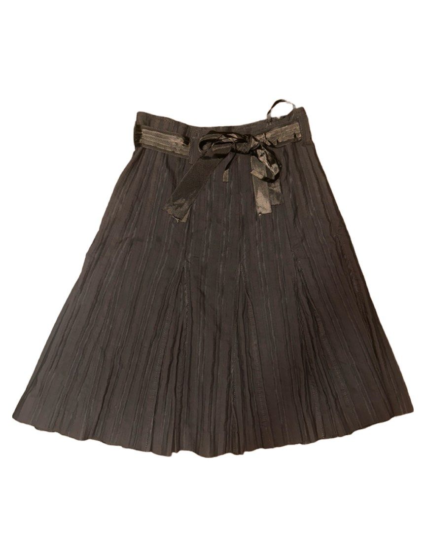 Grey pleated skirt sales 90s