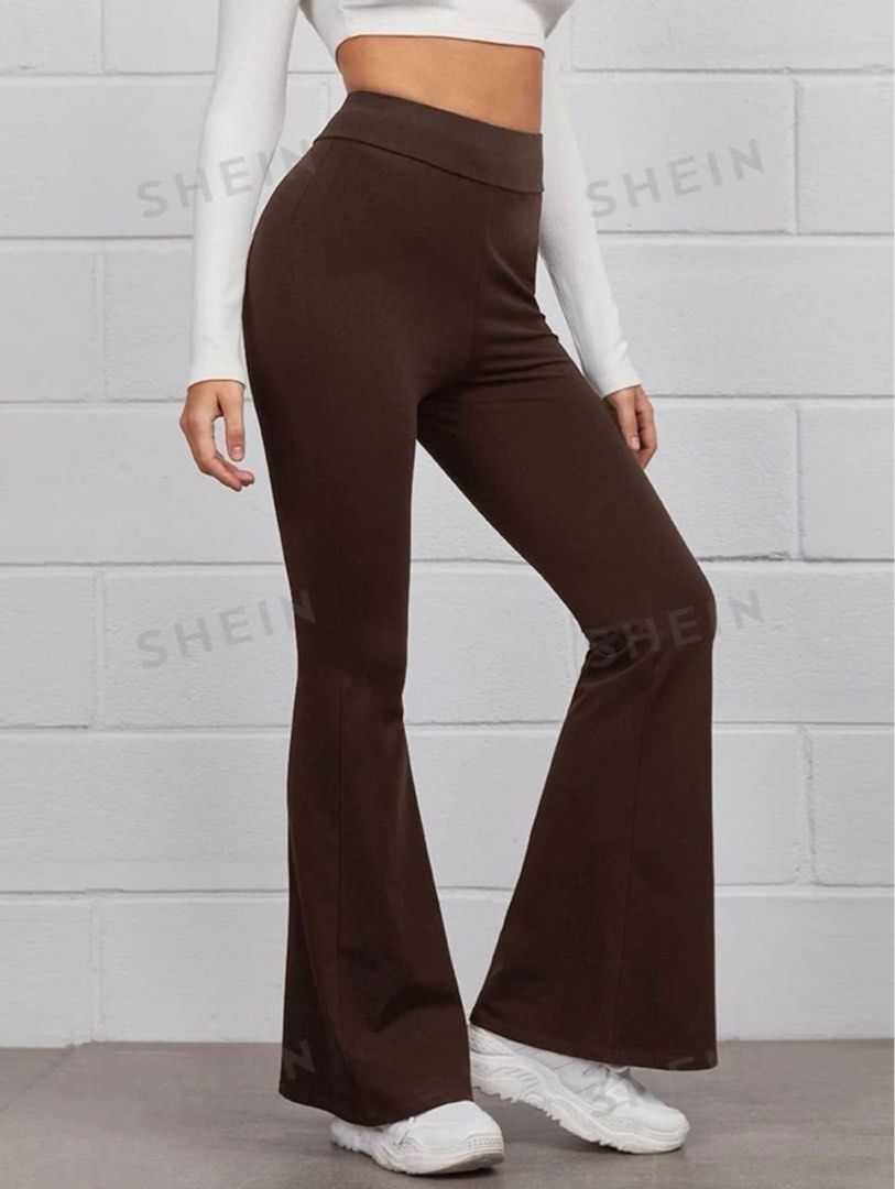 High waist brown corduroy flare pants, Women's Fashion, Bottoms, Jeans &  Leggings on Carousell