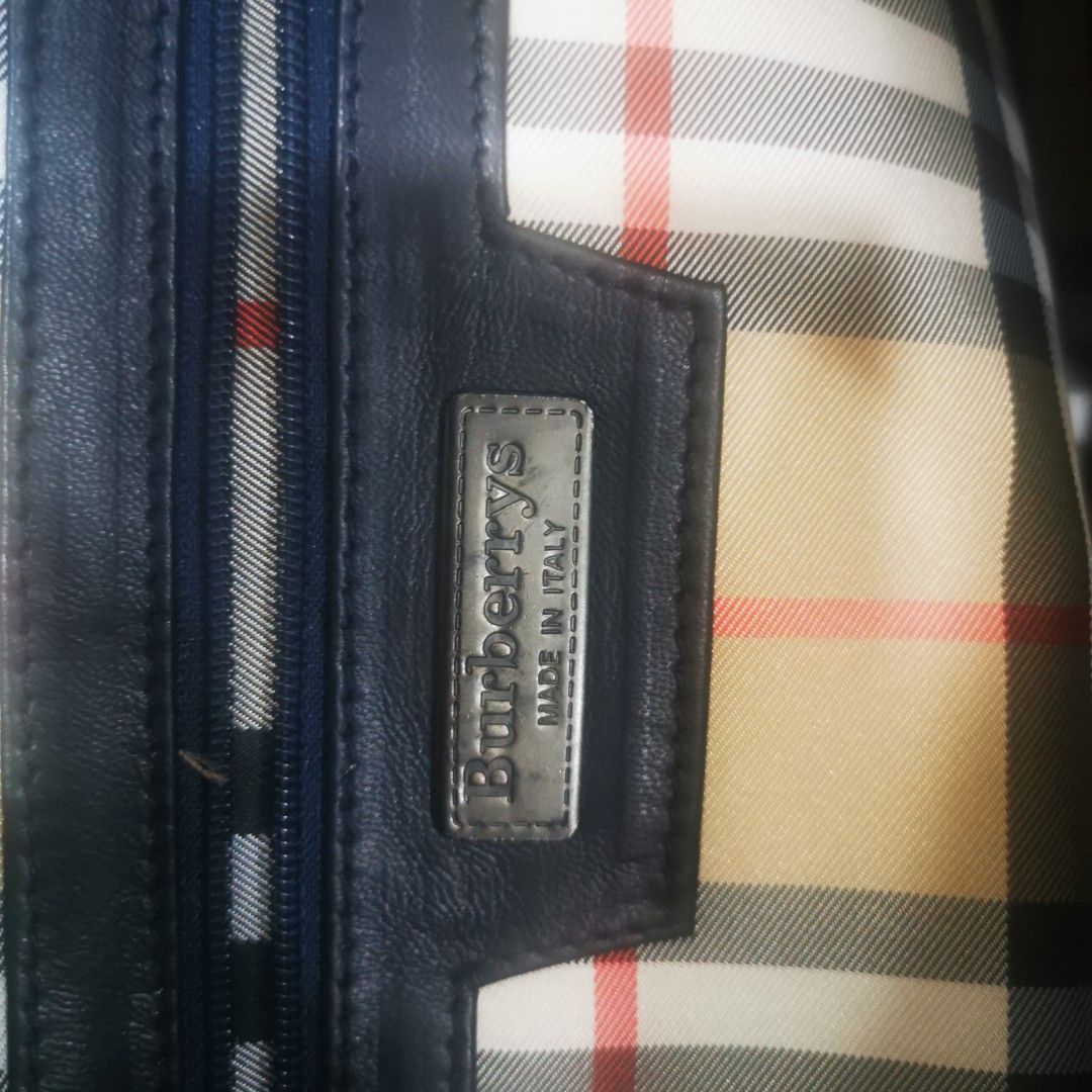 Burberry bag plaid sales