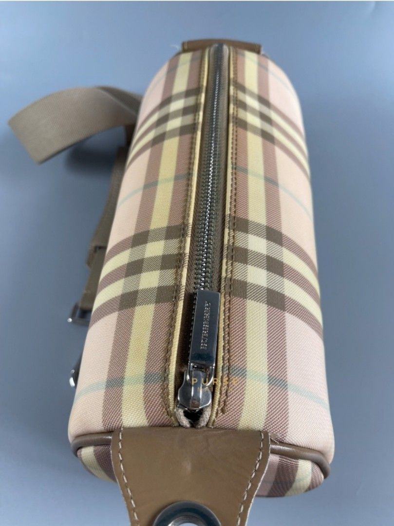 Burberry Papillon Barrel Bag (Category: Luxury Bags & Wallets) located in Taguig. Submitted by pursemaison (Listing ID 1288849891, Image 3). Description: Burberry Papillon Barrel Bag Php 30,000 CONDITION: Like New condition with creasing on the strap pad RATING: 9.8/10 INCLUSIONS: dust bag, detachable & adjustable strap, and Entrupy certificate Modes of Payment: Cash BDO credit card (Up to 12 mos installment with interest) Layaway Paypal Accepted