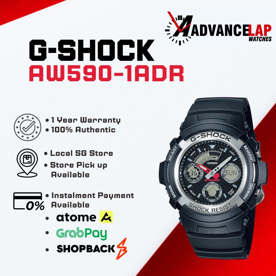 Casio G Shock AW590 1ADR Men s Fashion Watches Accessories Watches on Carousell