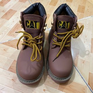 Caterpillar Plain Soft-Toe Work Boots Safety Shoes