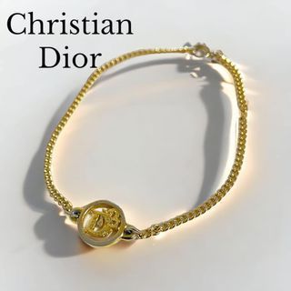 Christian dior logo bracelet gold